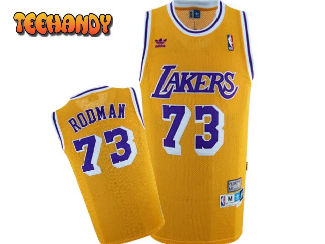Los Angeles Lakers Dennis Rodman Yellow Throwback Jersey