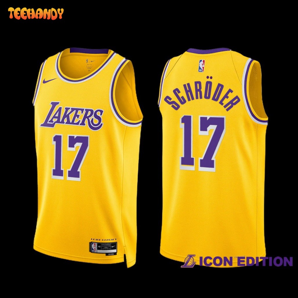 Los Angeles Lakers Dennis Schroder 2022-23 Icon Edition Jersey Gold