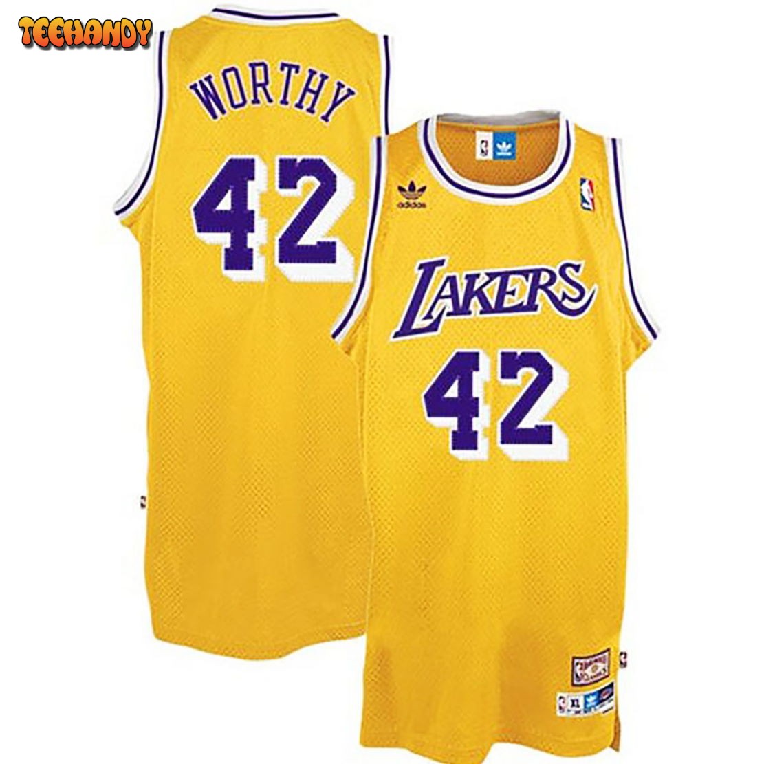 Los Angeles Lakers James Worthy Gold Throwback Jersey