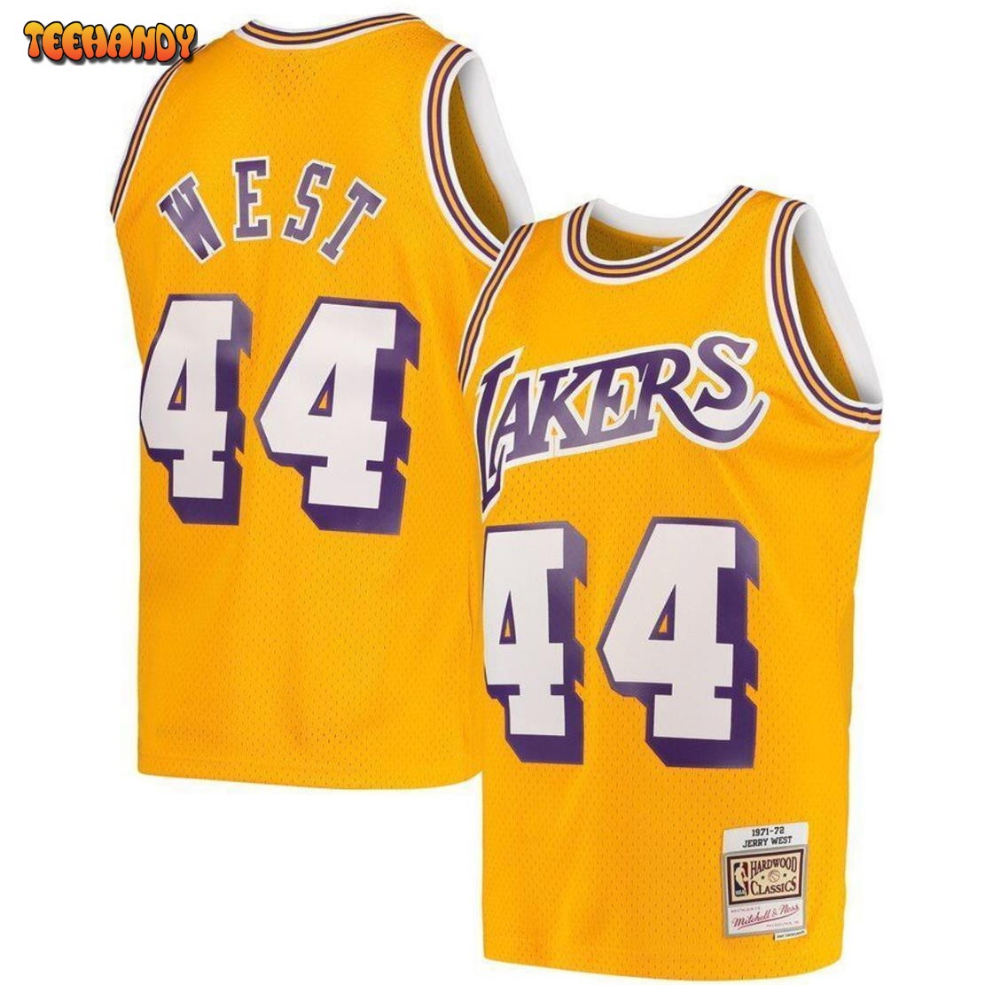 Los Angeles Lakers Jerry West Gold 1971-72 Throwback Jersey