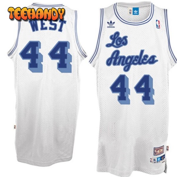 Los Angeles Lakers Jerry West White Throwback Jersey