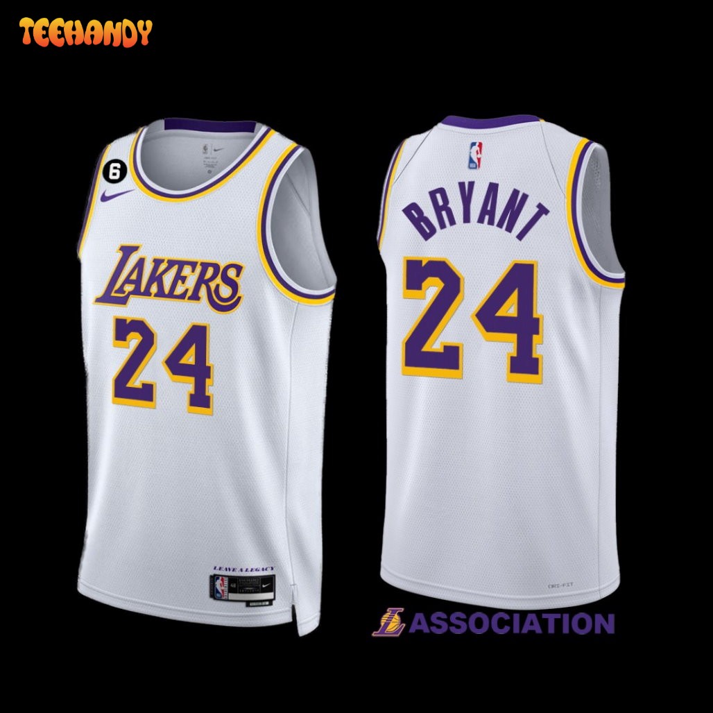 Los Angeles Lakers Kobe Bryant 2022-23 White Association Edition Jersey