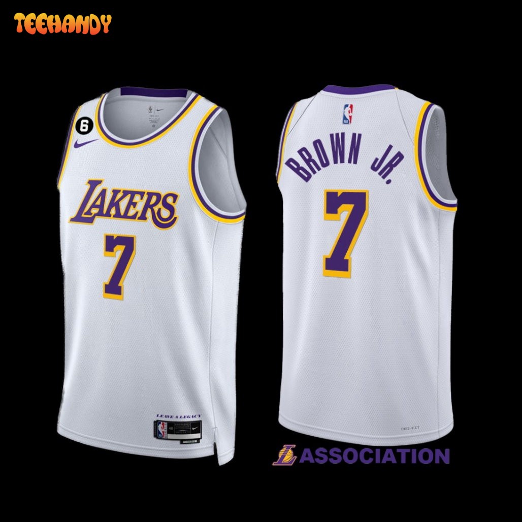 Los Angeles Lakers Troy Brown Jr. 2022-23 White Association Edition Jersey