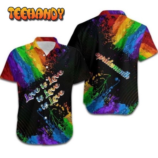Love Is Love Lgbt Pride Hawaiian Shirt Love Is Love Rainbow Hawaiian Shirt