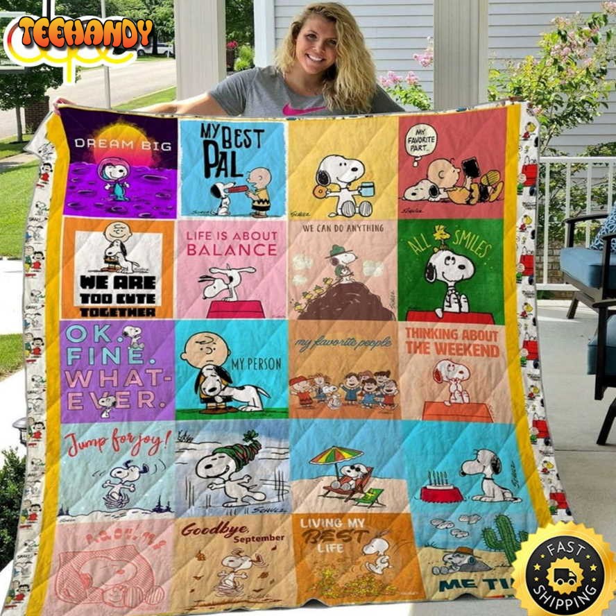 Love Snoopy Quilt Fleece The Peanuts Movie Snoopy Dog Blanket