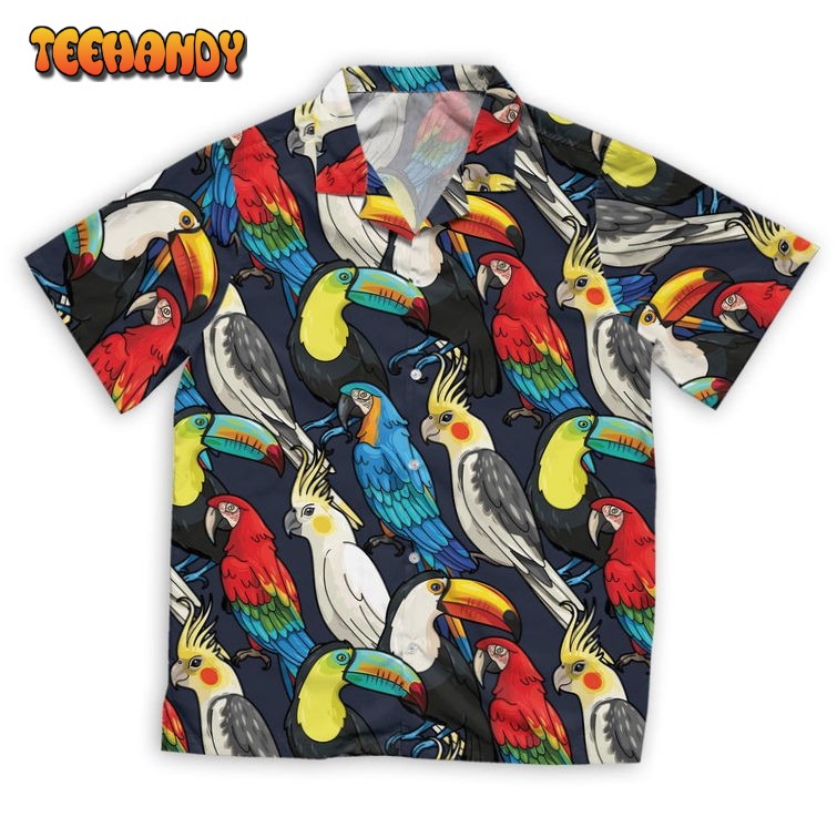 Macaw And Toucan Hawaiian Shirt Bird Lover Hawaiian Shirt Aloha
