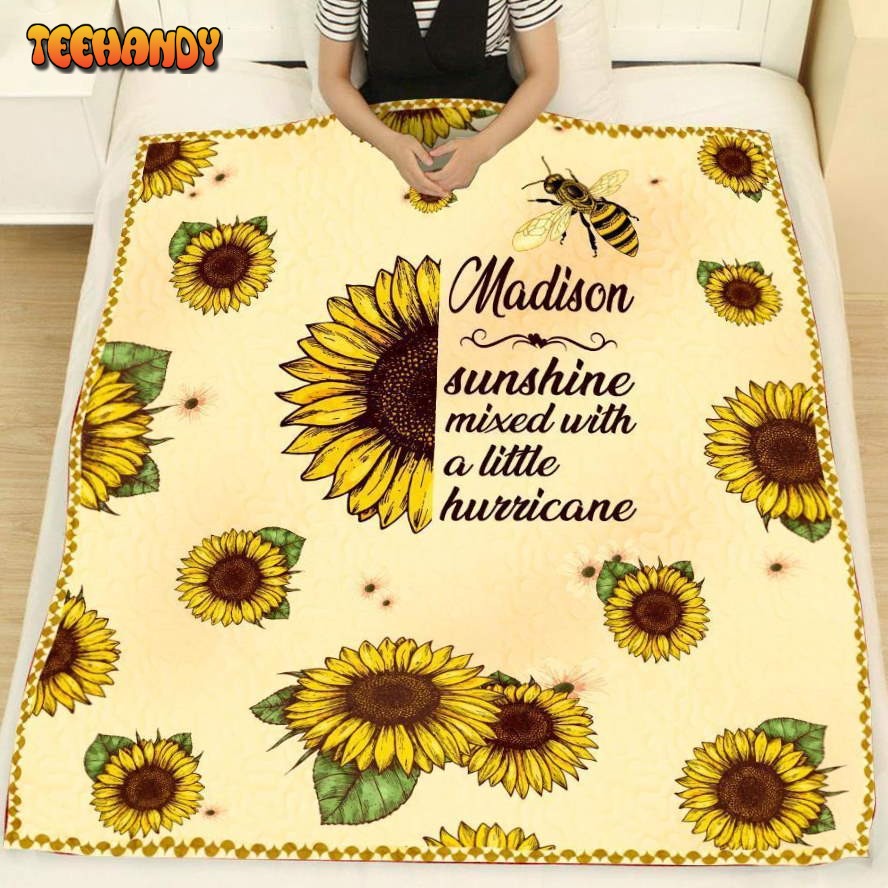 Madison Sunflower 3D Customized Quilt Blanket Gift