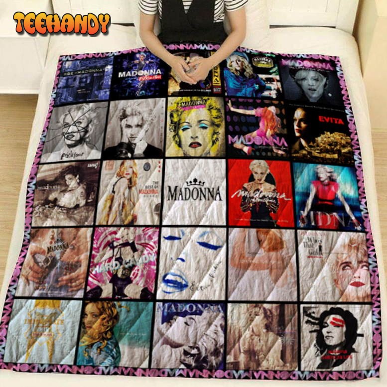 Madonna Albums 3D Quilt Blanket