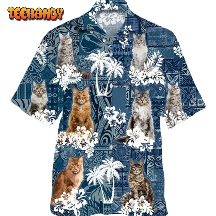 Maine Coons Hawaiian Shirt Cat Cat Breeds Shirts 3D Hawaiian Shirts