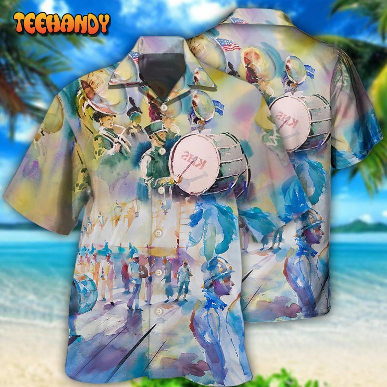 Marching Band Blur Art Style Hawaiian Shirt