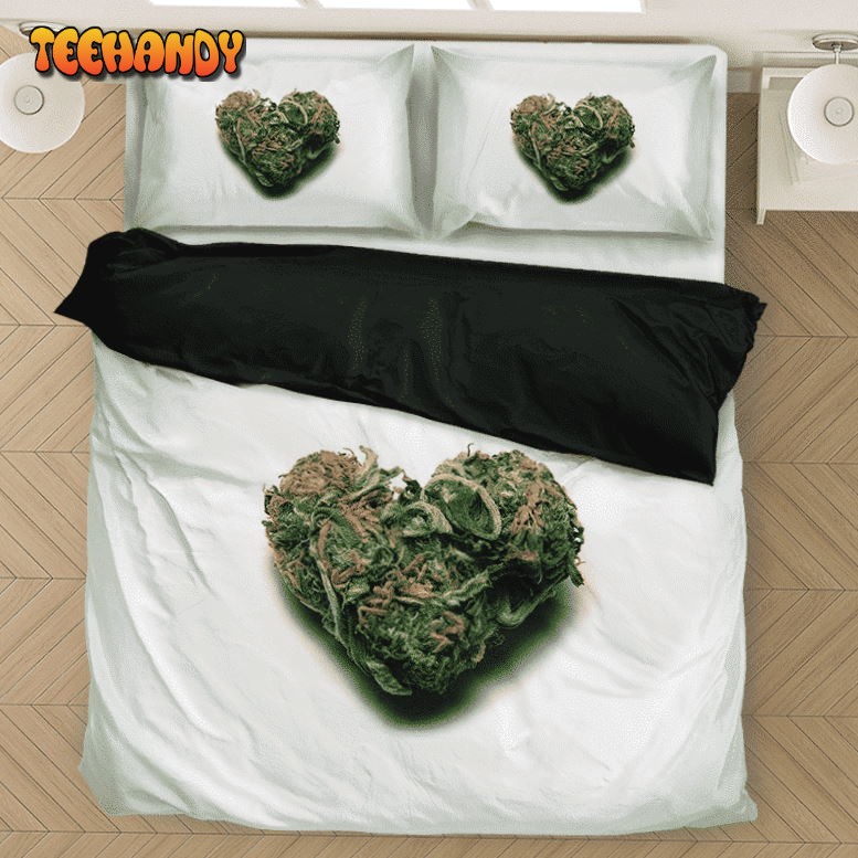 Marijuana Heart Shaped Cute And Lovely Bedding Set