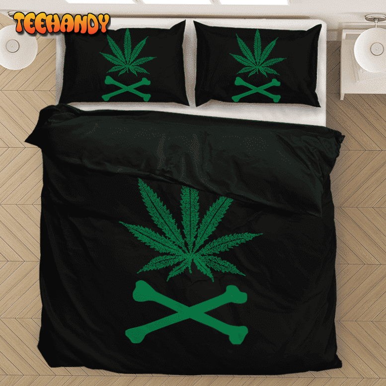 Marijuana Weed 420 Flag Inspired Black Excellent Bedding Set