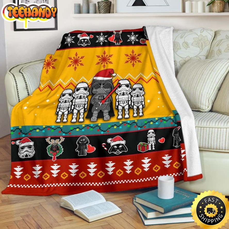 Marvel Star Wars Blanket Darth Vader Stormtrooper Army Red Yellow Blanket