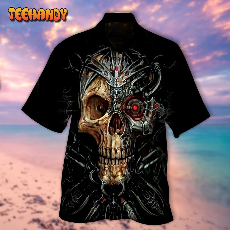 Mechanic Skull Hawaiian Shirt Men Women All Size