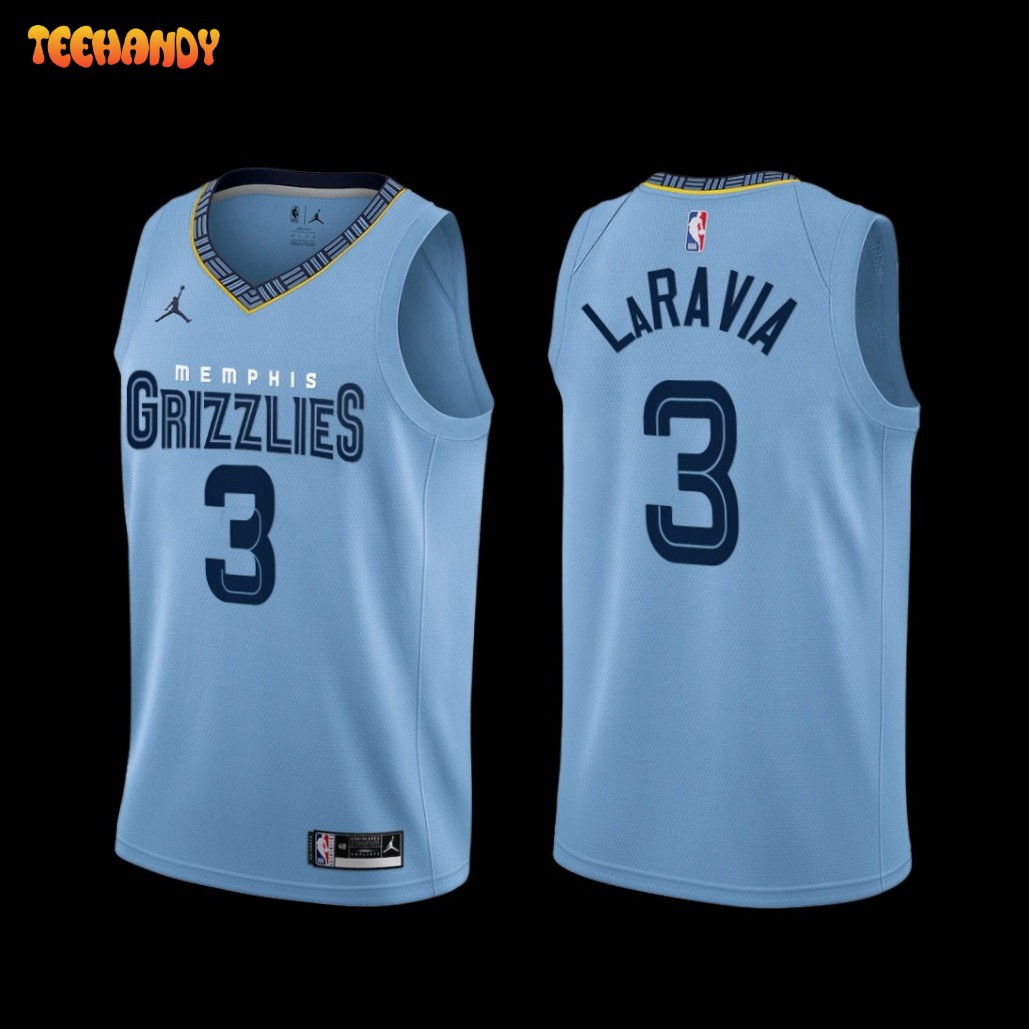 Memphis Grizzlies Jake LaRavia 2022-23 Blue City Edition Jersey