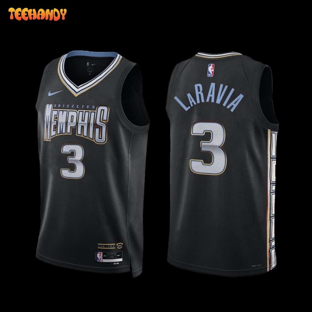 Memphis Grizzlies Jake LaRavia 2022-23 City Edition Jersey Black