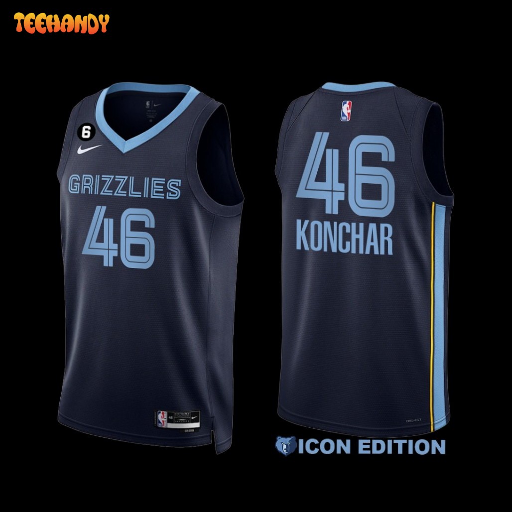 Memphis Grizzlies John Konchar 2022-23 Navy Icon Edition Jersey