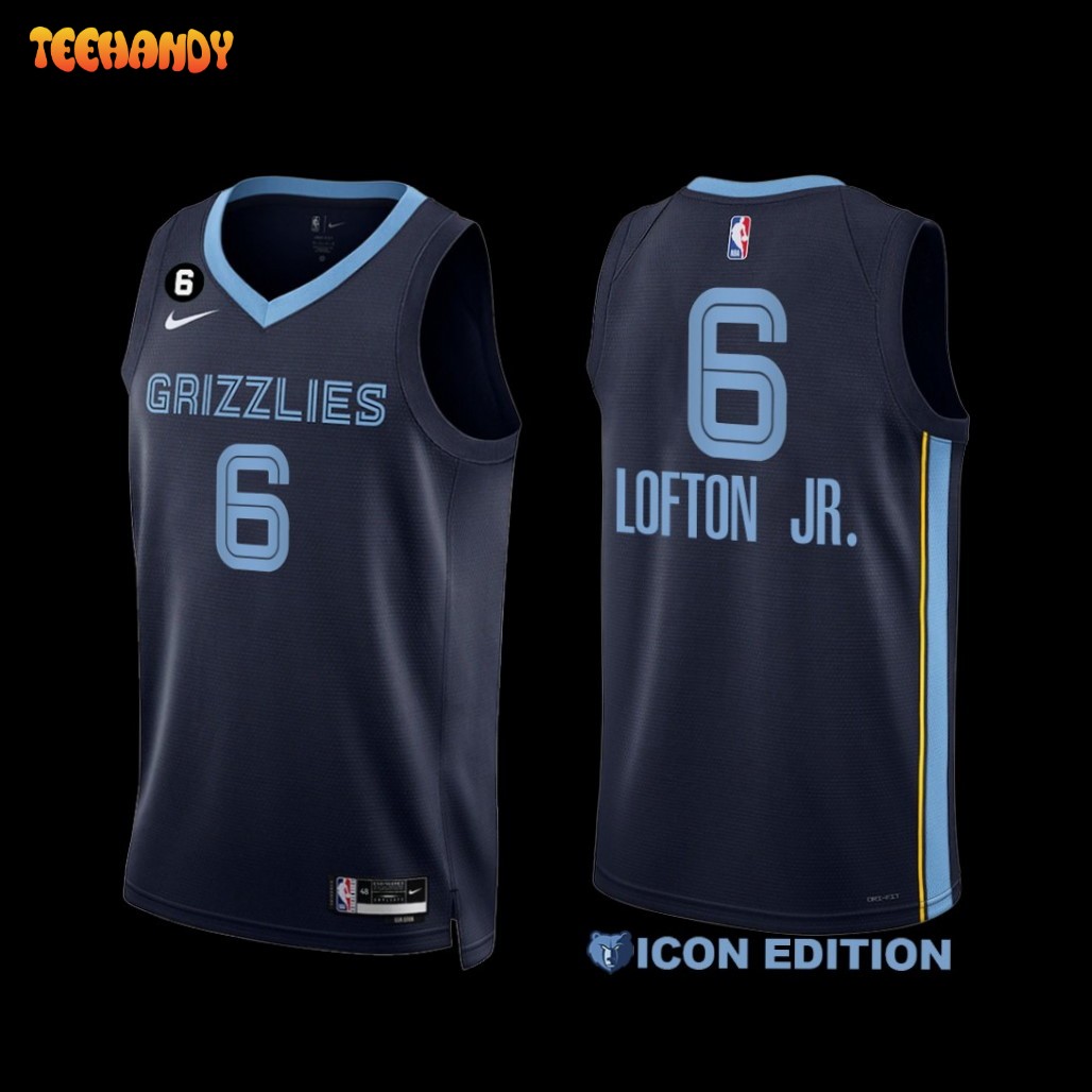 Memphis Grizzlies Kenneth Lofton Jr. 2022-23 Navy Icon Edition Jersey