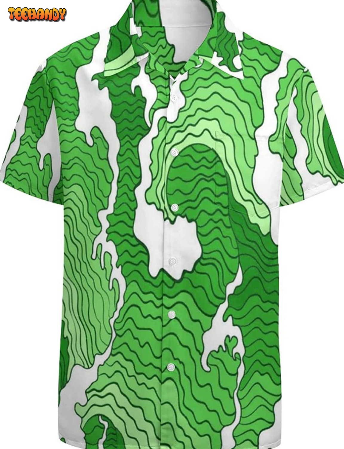 Mens St Patricks Day 3D Full Printed Irish’s Day Shirt Green Hawaiian Shirt