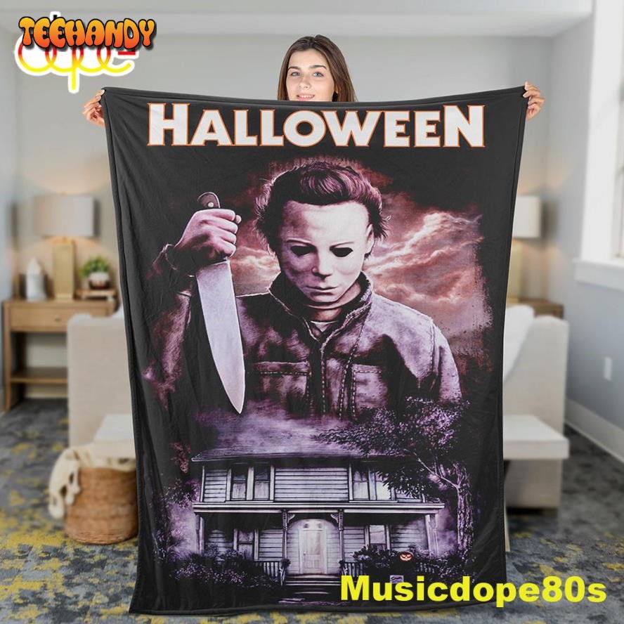 Michael Myers Halloween Horror Classic Poster Premium Blanket