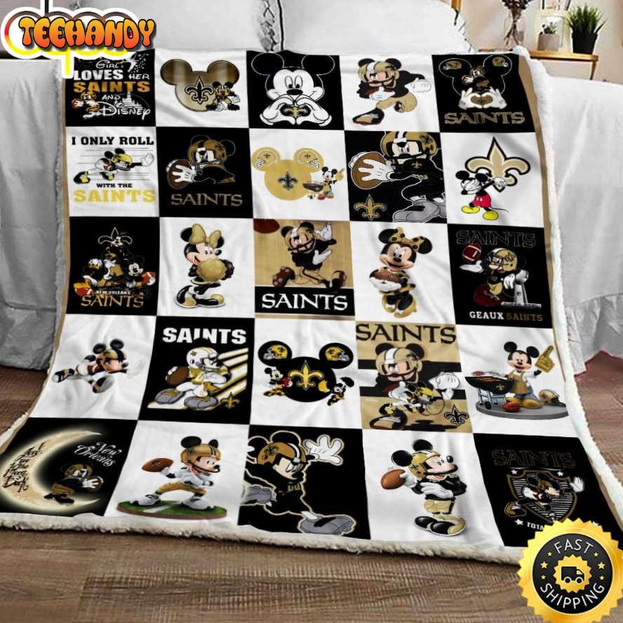 Mickey And Football Disney Blanket Gift For Fans Movie Disney