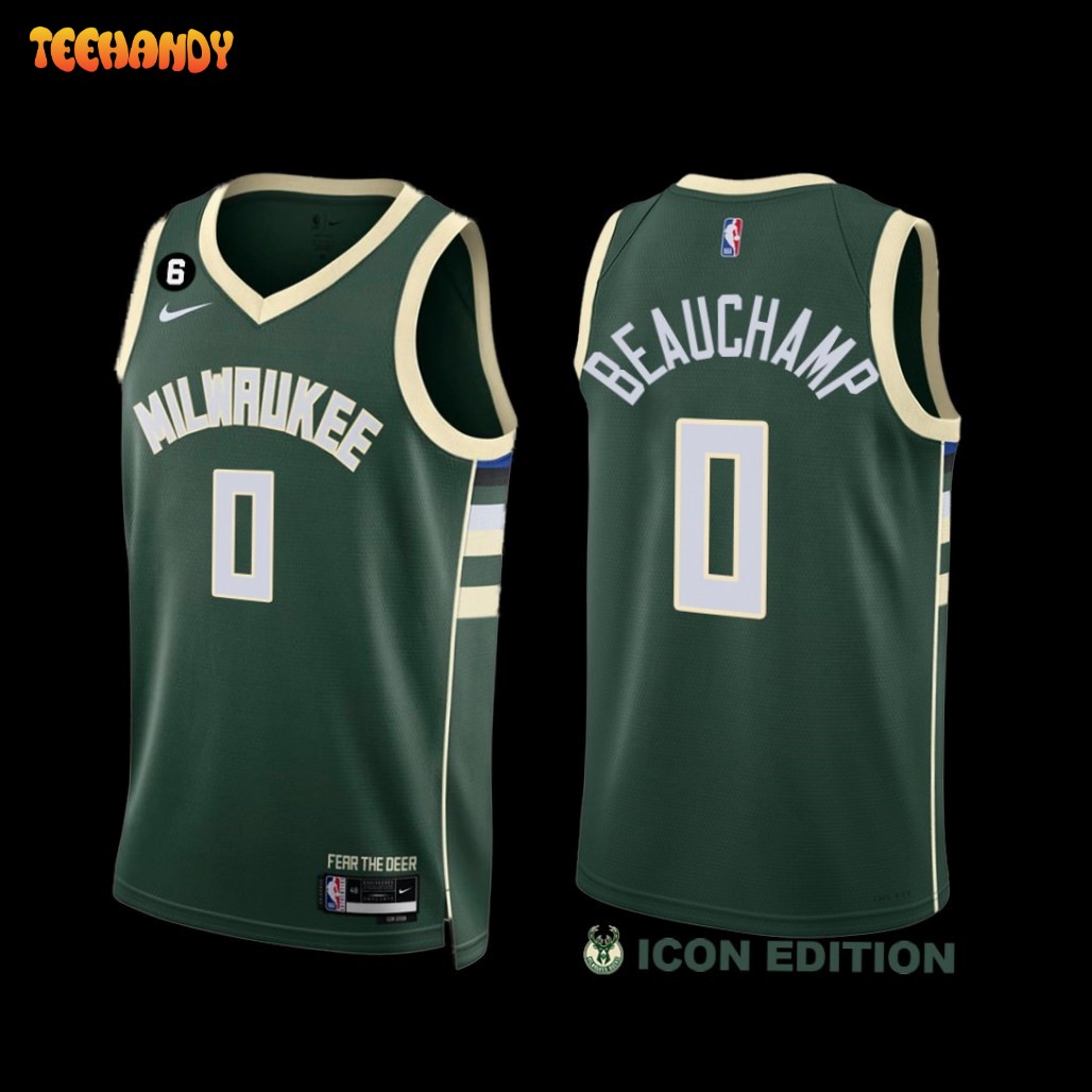 Milwaukee Bucks MarJon Beauchamp 2022-23 Icon Edition NO.6 Patch Jersey Green