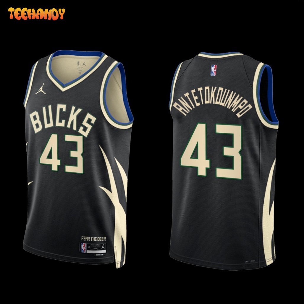 Milwaukee Bucks Thanasis Antetokounmpo 2022-23 Black Jersey