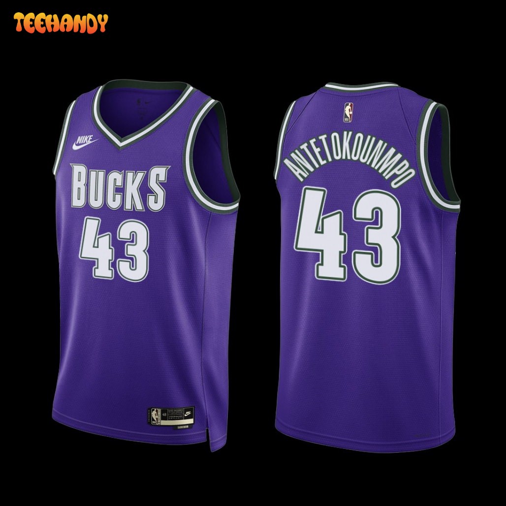 Milwaukee Bucks Thanasis Antetokounmpo 2022-23 Purple Classic Edition Jersey