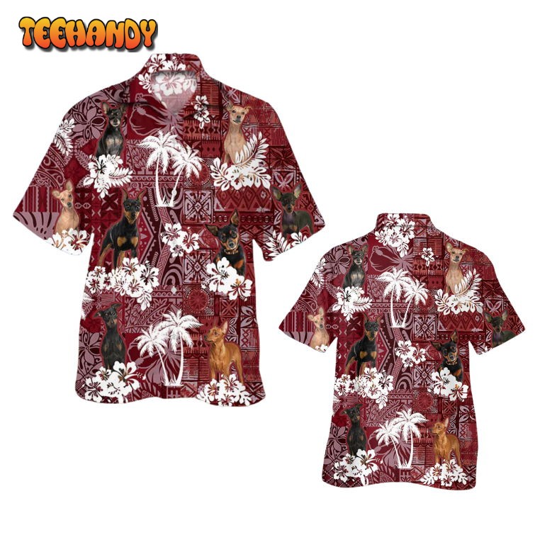 Miniature Pinscher Hawaiian Shirt, Cool Hawaiian Shirt All Over Print With Dog