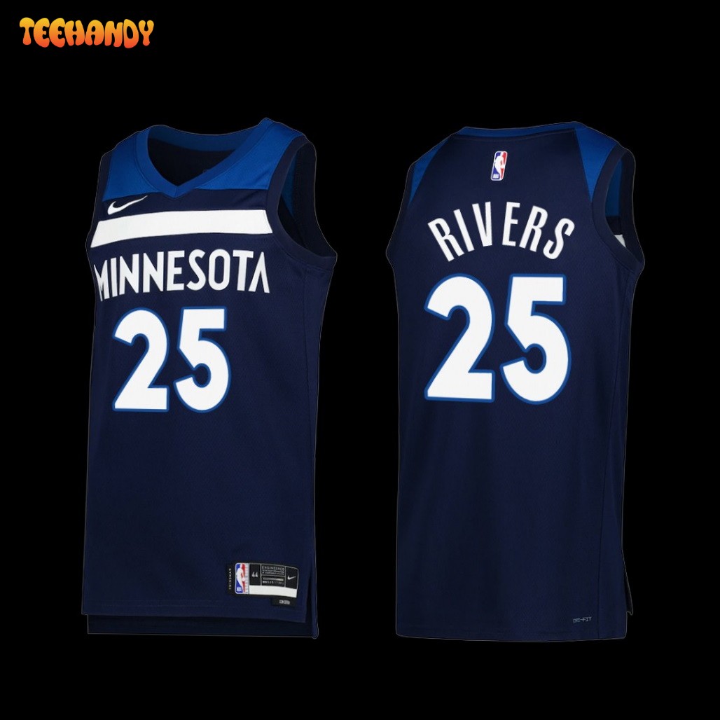 Minnesota Timberwolves Austin Rivers 2022-23 Icon Edition Jersey Navy