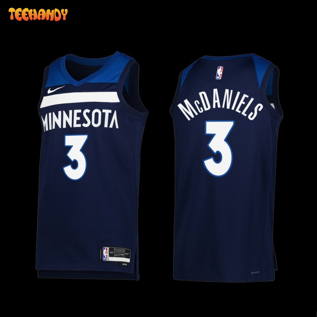 Minnesota Timberwolves Jaden McDaniels 2022-23 Icon Edition Jersey Navy