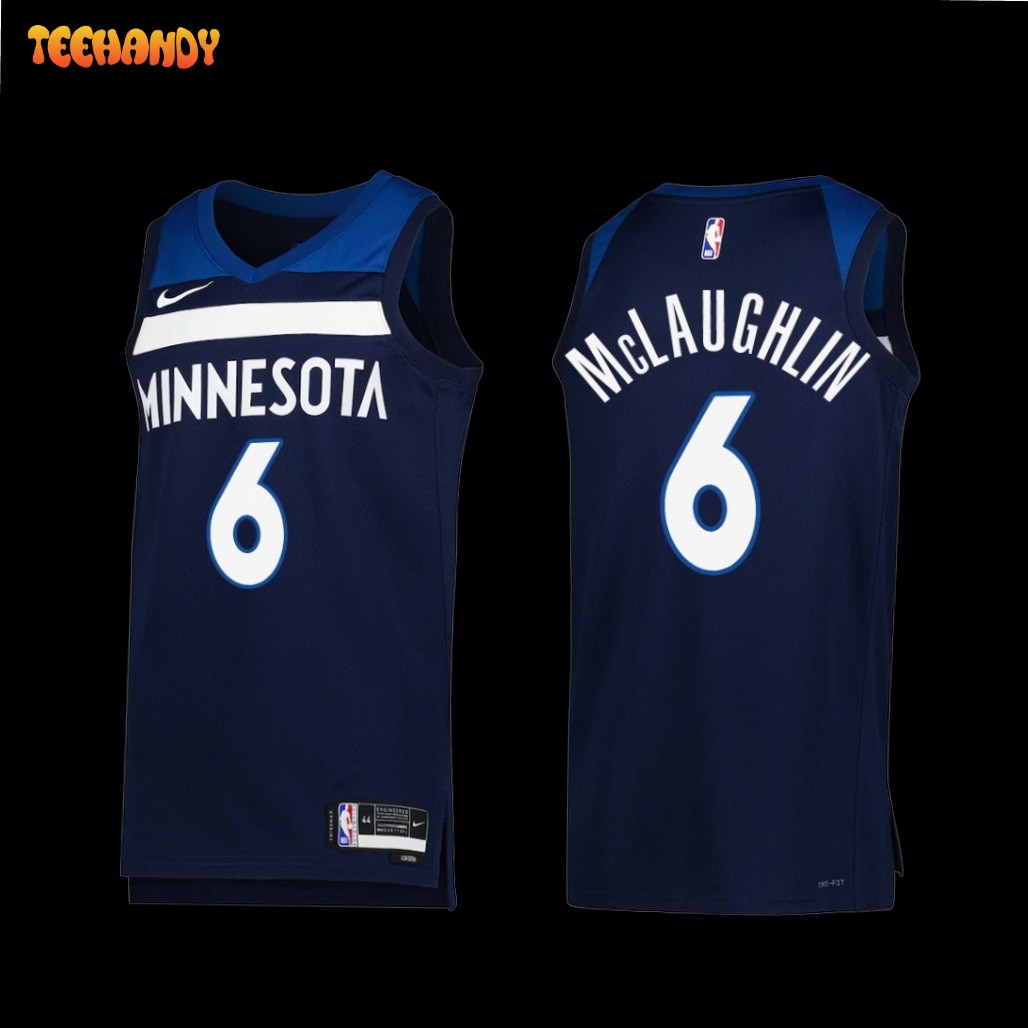 Minnesota Timberwolves Jordan McLaughlin 2022-23 Icon Edition Jersey Navy