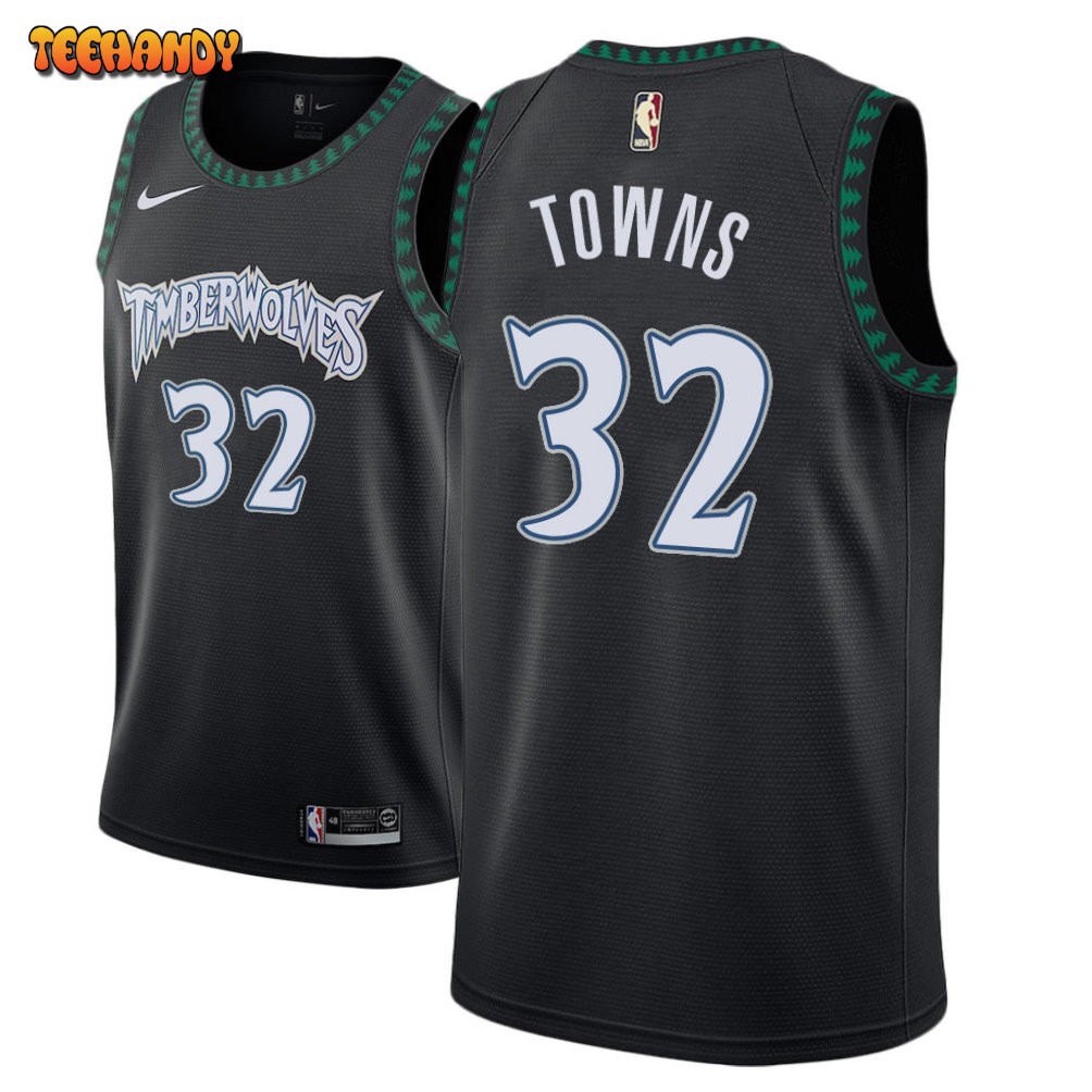 Minnesota Timberwolves Karl-Anthony Towns Black Classic Jersey