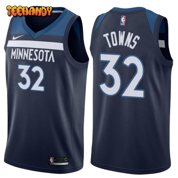 Minnesota Timberwolves Karl-Anthony Towns Navy Icon Jersey