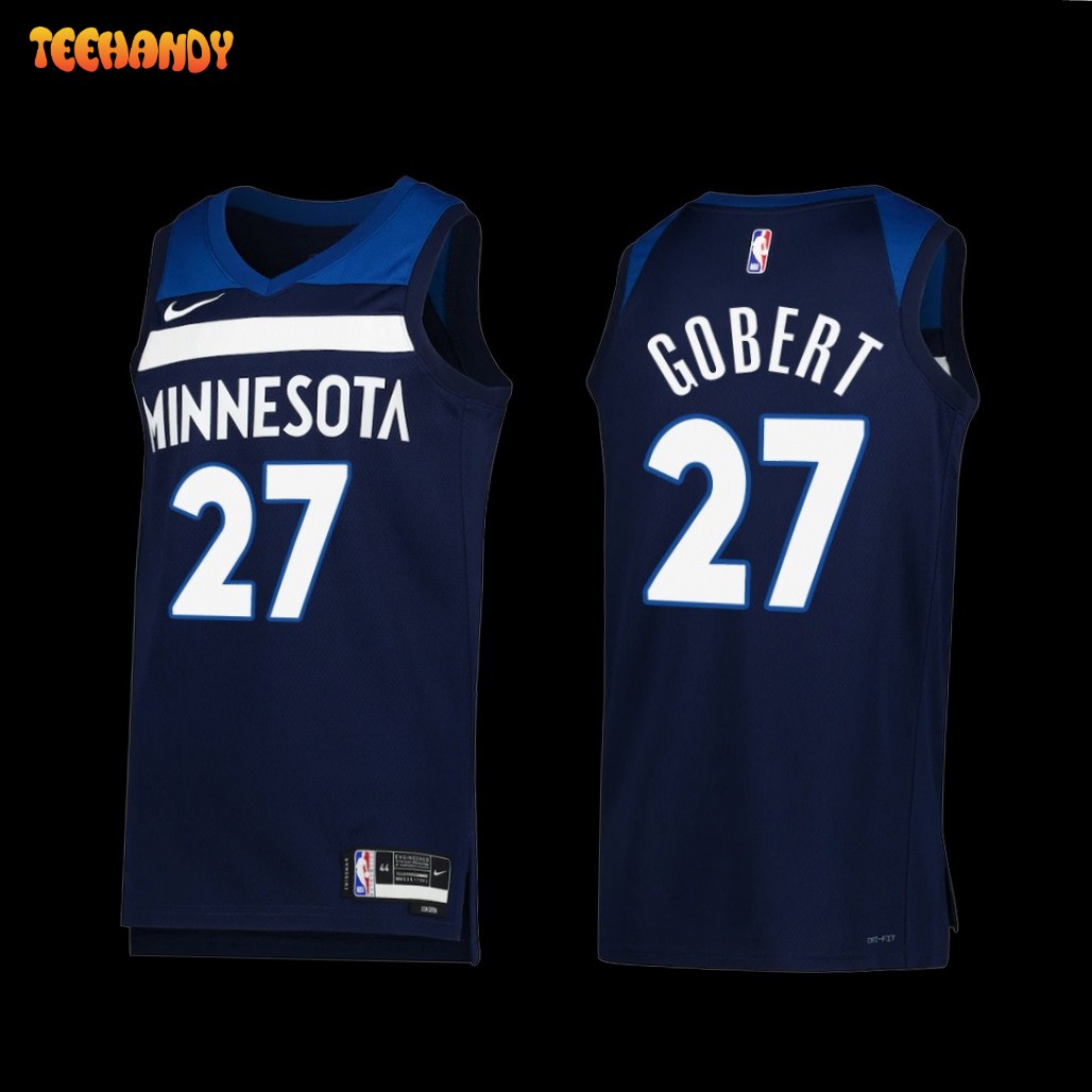 Minnesota Timberwolves Rudy Gobert 2022-23 Icon Edition Jersey Navy