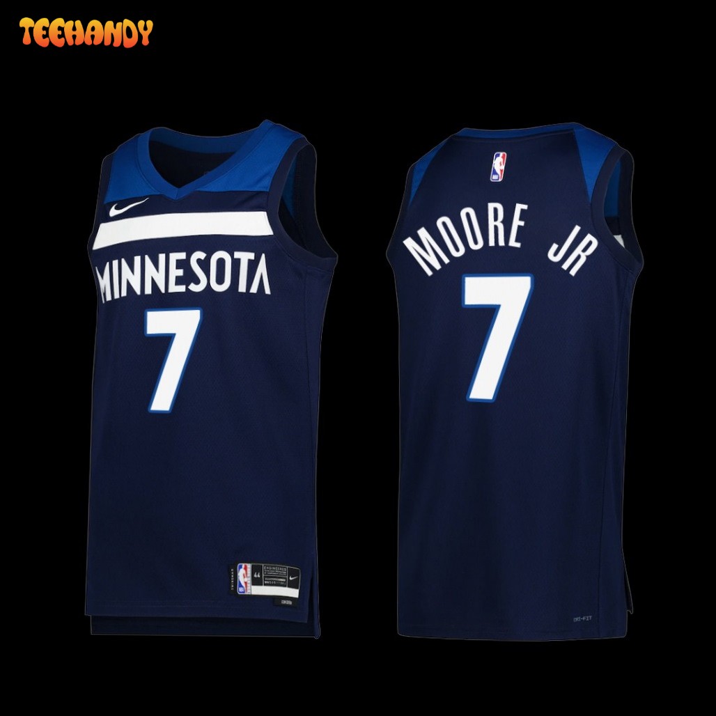 Minnesota Timberwolves Wendell Moore Jr. 2022-23 Icon Edition Jersey Navy