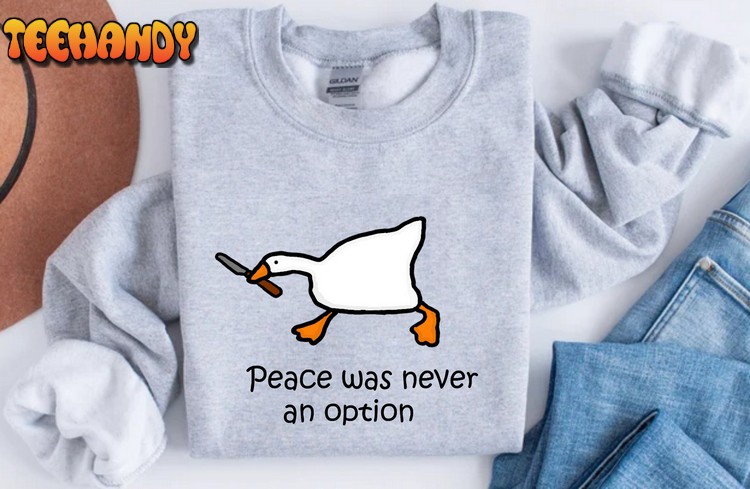 Murder Duck Crewneck Sweatshirt, Duck with Knife Meme T-Shirt