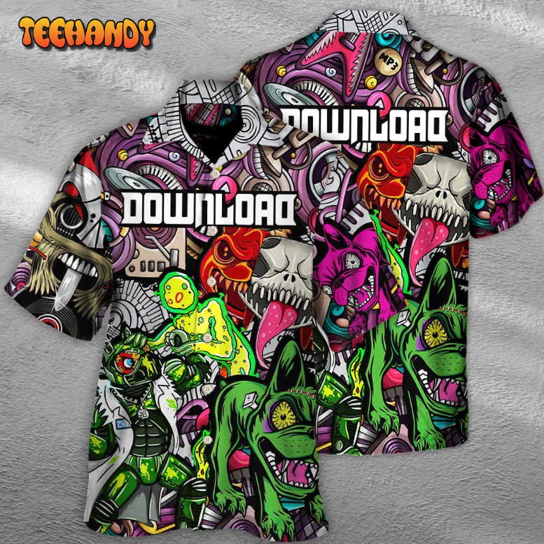 Music Event Download Festival Lover Colorful Art Style Hawaiian Shirt