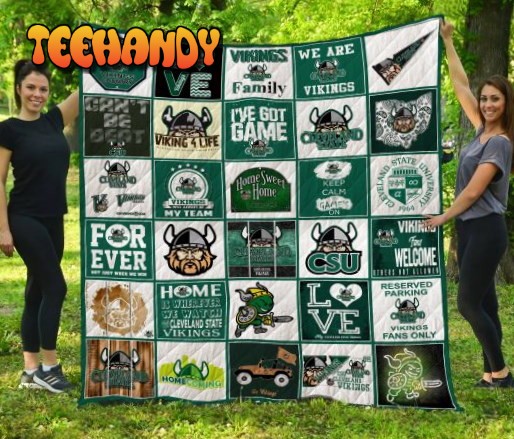 Ncaa Cleveland State Vikings 3D Customized Personalized 3D Quilt Blanket