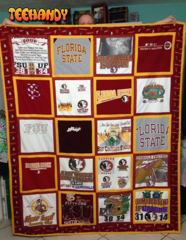 Ncaa Florida State Seminoles 3D Customized Personalized 3D Quilt Blanket