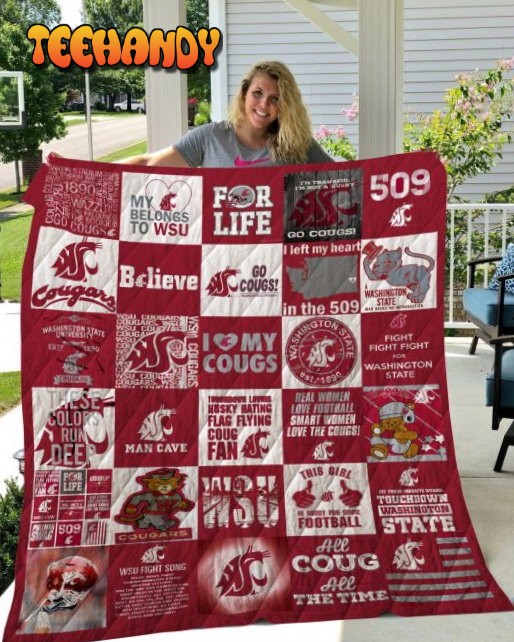 Ncaa Washington State Cougars 3D Personalized 3D Quilt Blanket