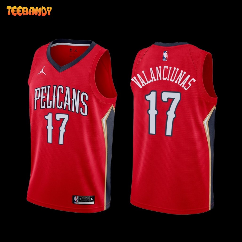 New Orleans Pelicans Jonas Valanciunas 2022-23 Statement Edition Jersey Red