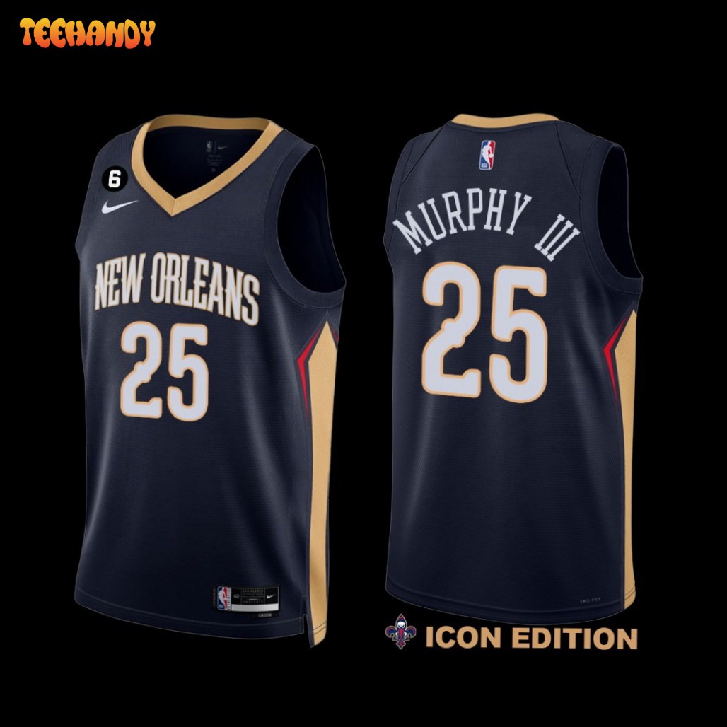 New Orleans Pelicans Trey Murphy III 2022-23 Icon Edition NO.6 Patch Jersey Navy