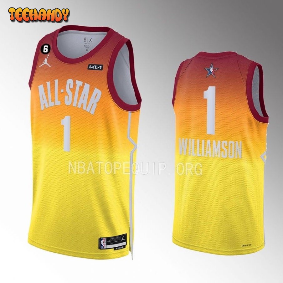 New Orleans Pelicans Zion Williamson 2023 NBA All-Star Orange Jersey