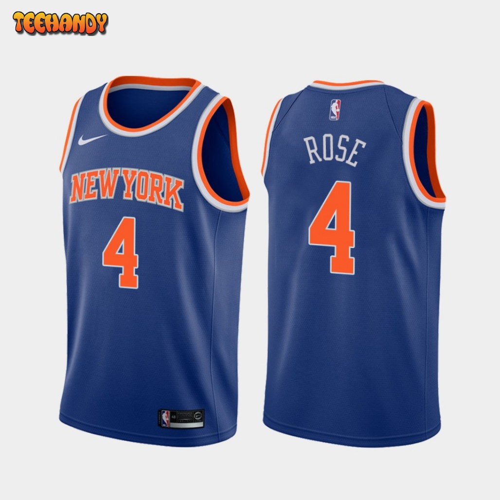 New York Knicks Derrick Rose Blue Icon Jersey