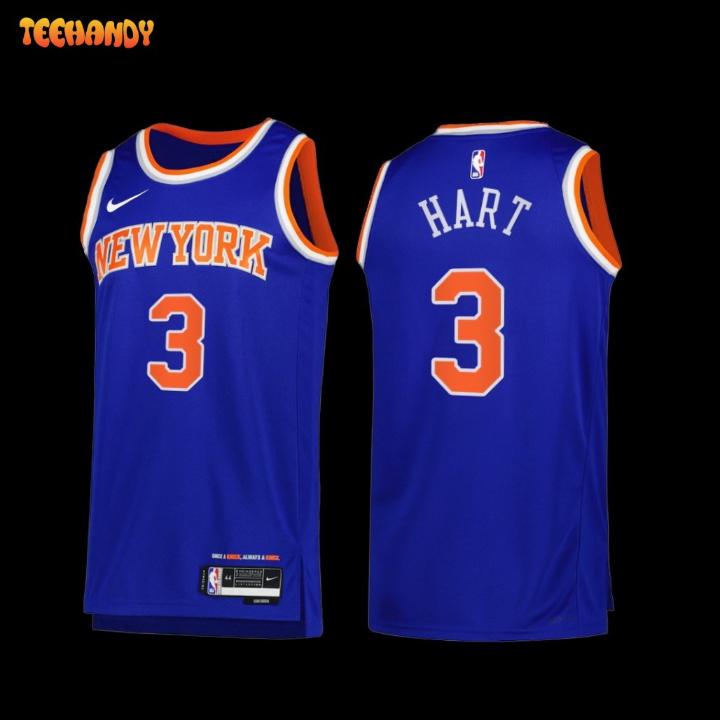 New York Knicks Josh Hart 2022-23 Icon Edition Jersey Blue