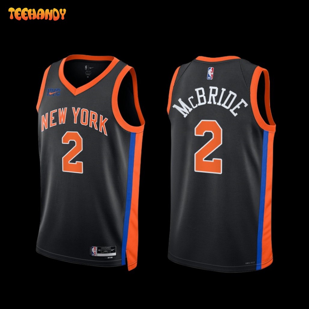 New York Knicks Miles McBride 2022-23 City Edition Jersey Black