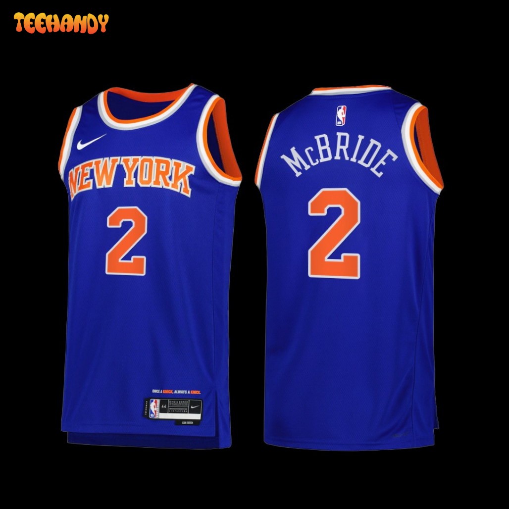 New York Knicks Miles McBride 2022-23 Icon Edition Jersey Blue