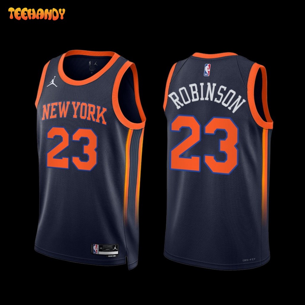 New York Knicks Mitchell Robinson 2022-23 Statement Edition Jersey Navy