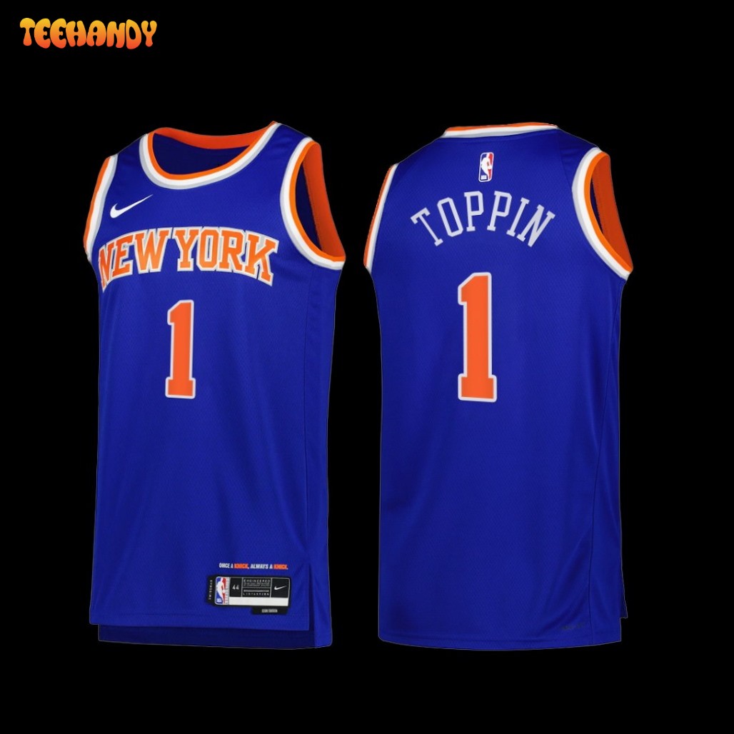 New York Knicks Obi Toppin 2022-23 Icon Edition Jersey Blue